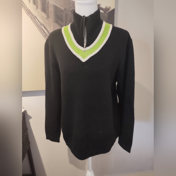 BOGNER Wool Ski Sweater Size Large Navy - Picture 3 of 11